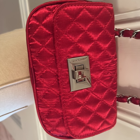 NWT satin mini crossbody in rich ruby red! - Picture 5 of 11